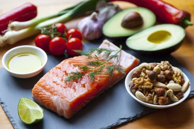 Raw salmon healthy foods