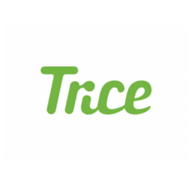 Green cursive text spelling Trice on a plain white background.