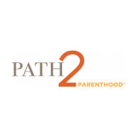Logo with the words Path 2 Parenthood. The word Path is in gray, the number 2 is large and orange, and Parenthood is in smaller orange text to the right of the number.