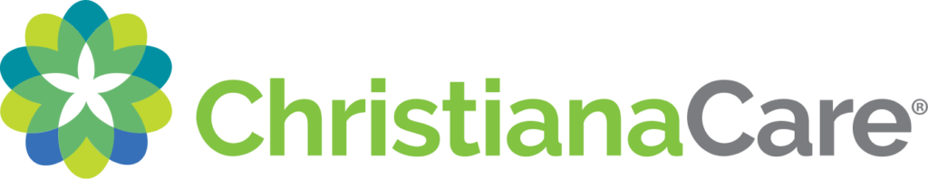 ChristianaCare logo featuring a stylized, multicolored flower to the left of the green and gray text “ChristianaCare” on a white background.