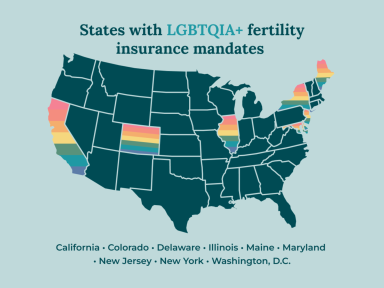 LGBTQIA+ fertility insurance coverage map